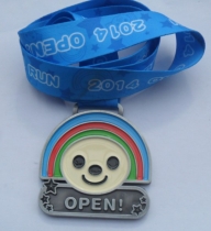 bag hanger and pins and medal 