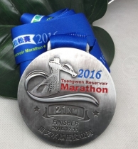 bag hanger and pins and medal 