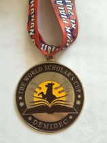 bag hanger and pins and medal 