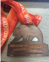 bag hanger and pins and medal 