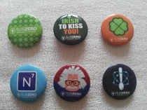 keychains and pins and bag hanger