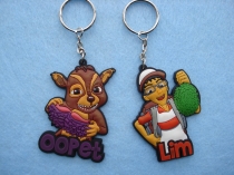 keychains and pins and bag hanger